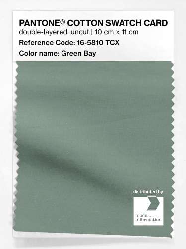 PANTONE® COTTON SWATCH CARD 16-5810 TCX Green Bay