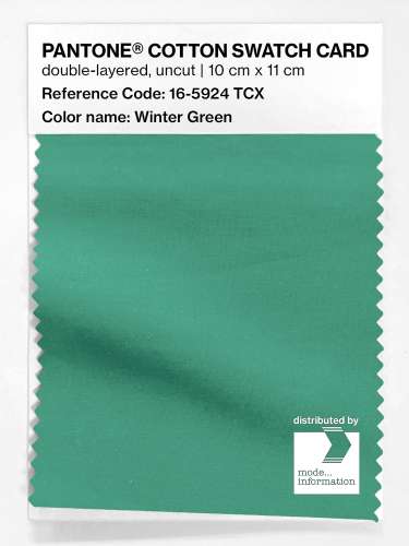 PANTONE® COTTON SWATCH CARD 16-5924 TCX Winter Green