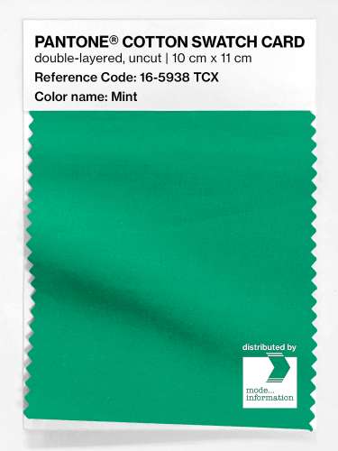 PANTONE® COTTON SWATCH CARD 16-5938 TCX Mint