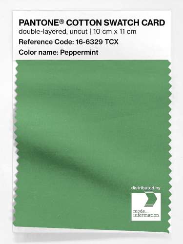 PANTONE® COTTON SWATCH CARD 16-6329 TCX Peppermint
