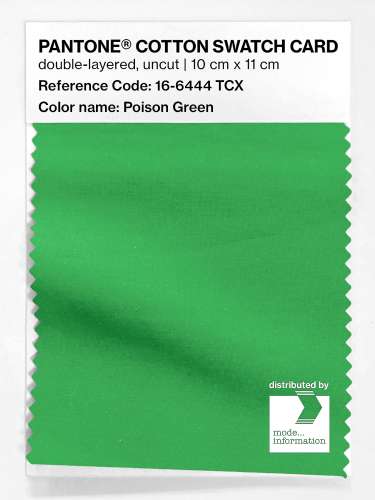 Product image of the product “PANTONE® COTTON SWATCH CARD 16-6444 TCX Poison Green ”