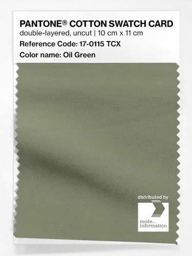 Product image of the product “PANTONE® COTTON SWATCH CARD 17-0115 TCX Oil Green ”