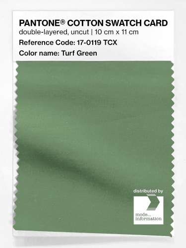 PANTONE® COTTON SWATCH CARD 17-0119 TCX Turf Green