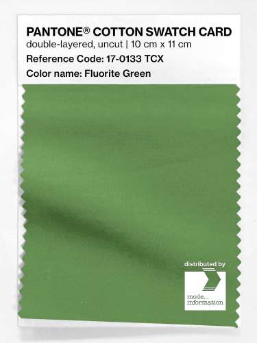 Product image of the product “PANTONE® COTTON SWATCH CARD 17-0133 TCX Fluorite Green ”