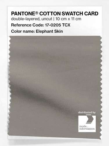 PANTONE® COTTON SWATCH CARD 17-0205 TCX Elephant Skin