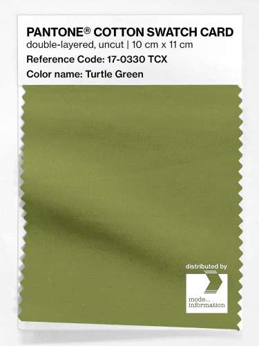 PANTONE® COTTON SWATCH CARD 17-0330 TCX Turtle Green