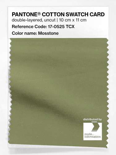 PANTONE® COTTON SWATCH CARD 17-0525 TCX Mosstone