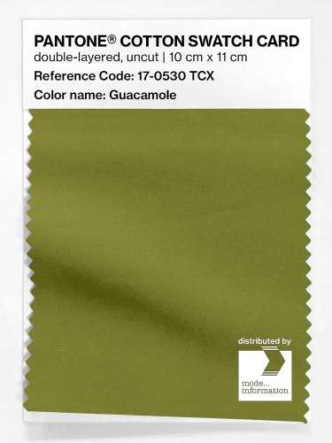 PANTONE® COTTON SWATCH CARD 17-0530 TCX Guacamole