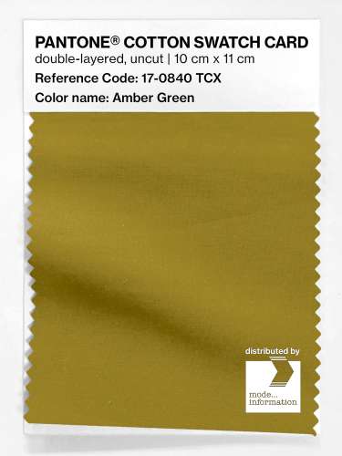 PANTONE® COTTON SWATCH CARD 17-0840 TCX Amber Green