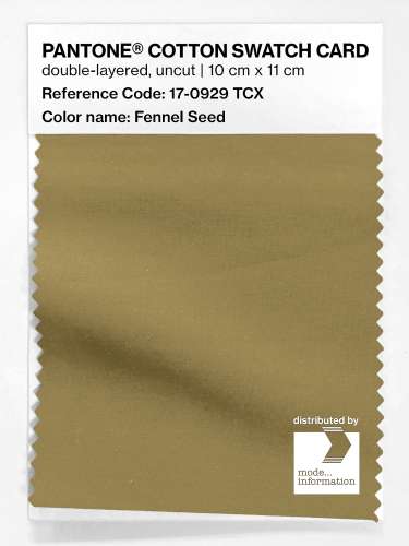 PANTONE® COTTON SWATCH CARD 17-0929 TCX Fennel Seed