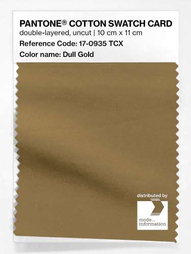 PANTONE® COTTON SWATCH CARD 17-0935 TCX Dull Gold