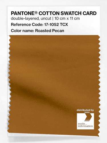 PANTONE® COTTON SWATCH CARD 17-1052 TCX Roasted Pecan