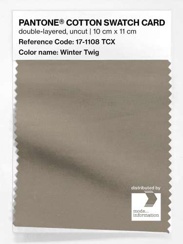 PANTONE® COTTON SWATCH CARD 17-1108 TCX Winter Twig