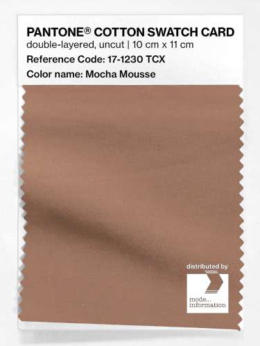 PANTONE® COTTON SWATCH CARD 17-1230 TCX Mocha Mousse