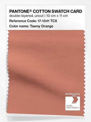 PANTONE® COTTON SWATCH CARD 17-1341 TCX Tawny Orange