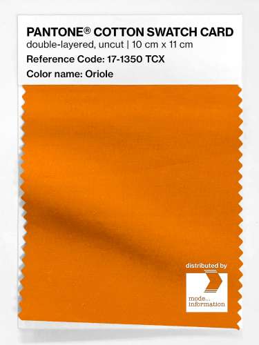 Product image of the product “PANTONE® COTTON SWATCH CARD 17-1350 TCX Oriole ”