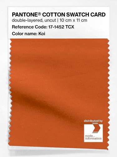 Product image of the product “PANTONE® COTTON SWATCH CARD 17-1452 TCX Koi ”