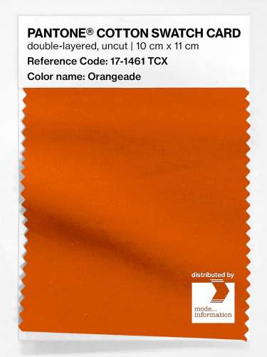 PANTONE® COTTON SWATCH CARD 17-1461 TCX Orangeade