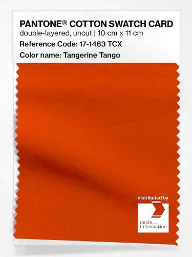Product image of the product “PANTONE® COTTON SWATCH CARD 17-1463 TCX Tangerine Tango ”