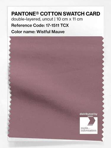 PANTONE® COTTON SWATCH CARD 17-1511 TCX Wistful Mauve