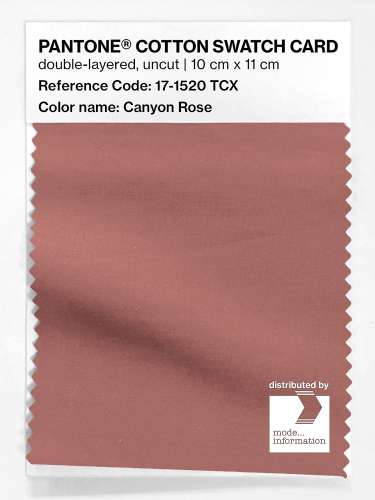 PANTONE® COTTON SWATCH CARD 17-1520 TCX Canyon Rose