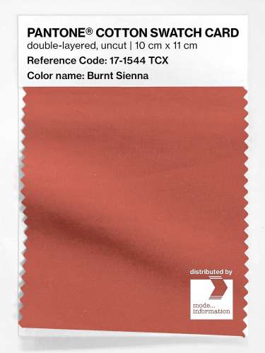 PANTONE® COTTON SWATCH CARD 17-1544 TCX Burnt Sienna