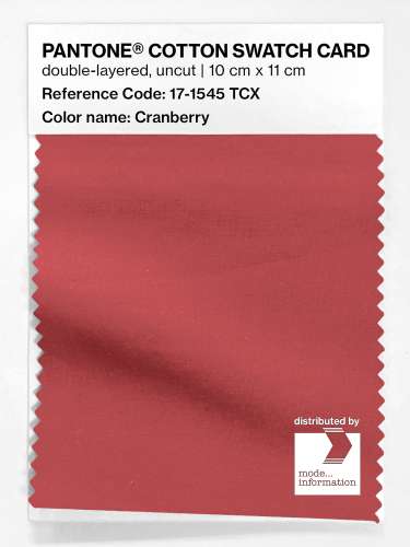 PANTONE® COTTON SWATCH CARD 17-1545 TCX Cranberry
