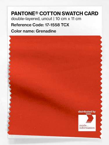 PANTONE® COTTON SWATCH CARD 17-1558 TCX Grenadine