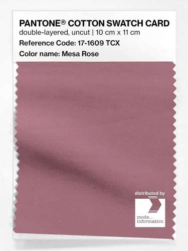 Product image of the product “PANTONE® COTTON SWATCH CARD 17-1609 TCX Mesa Rose ”