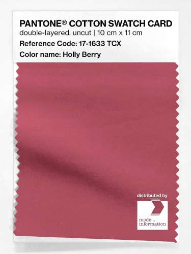 Product image of the product “PANTONE® COTTON SWATCH CARD 17-1633 TCX Holly Berry ”