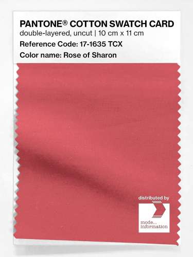 PANTONE® COTTON SWATCH CARD 17-1635 TCX Rose of Sharon