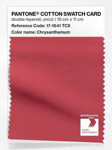 PANTONE® COTTON SWATCH CARD 17-1641 TCX Chrysanthemum