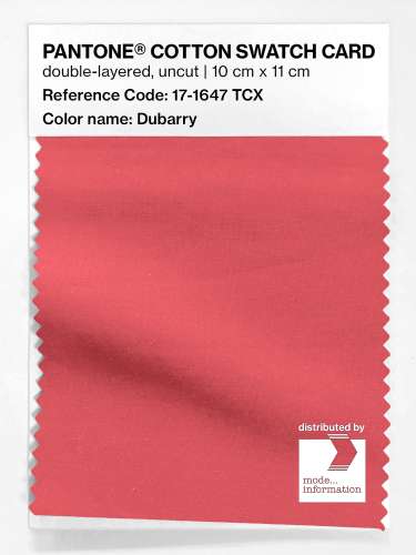 PANTONE® COTTON SWATCH CARD 17-1647 TCX Dubarry