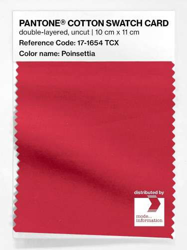 Product image of the product “PANTONE® COTTON SWATCH CARD 17-1654 TCX Poinsettia ”