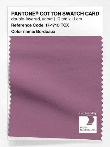 Product image of the product “PANTONE® COTTON SWATCH CARD 17-1710 TCX Bordeaux ”