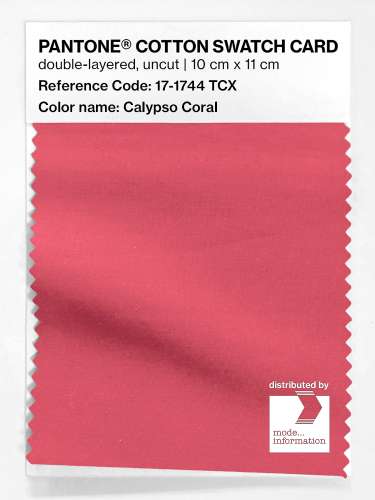 Product image of the product “PANTONE® COTTON SWATCH CARD 17-1744 TCX Calypso Coral ”