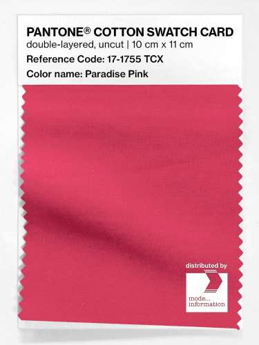 Product image of the product “PANTONE® COTTON SWATCH CARD 17-1755 TCX Paradise Pink ”