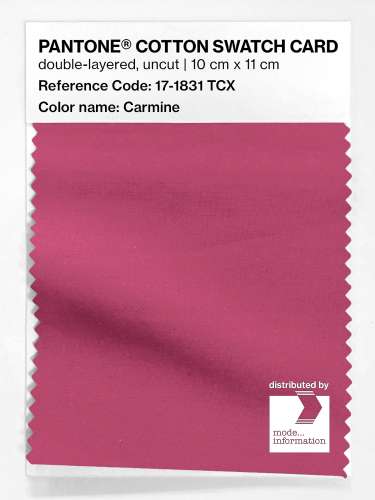 Product image of the product “PANTONE® COTTON SWATCH CARD 17-1831 TCX Carmine ”