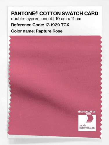 Product image of the product “PANTONE® COTTON SWATCH CARD 17-1929 TCX Rapture Rose ”