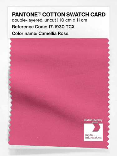 PANTONE® COTTON SWATCH CARD 17-1930 TCX Camellia Rose