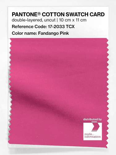 PANTONE® COTTON SWATCH CARD 17-2033 TCX Fandango Pink