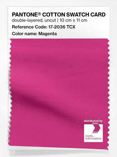 PANTONE® COTTON SWATCH CARD 17-2036 TCX Magenta