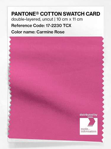 PANTONE® COTTON SWATCH CARD 17-2230 TCX Carmine Rose