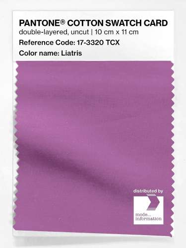 PANTONE® COTTON SWATCH CARD 17-3320 TCX Liatris