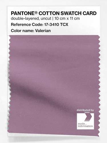 Product image of the product “PANTONE® COTTON SWATCH CARD 17-3410 TCX Valerian ”