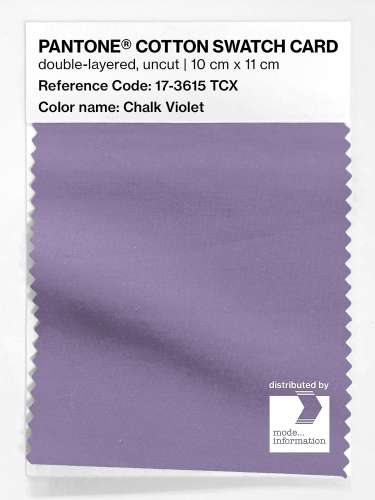 Product image of the product “PANTONE® COTTON SWATCH CARD 17-3615 TCX Chalk Violet ”