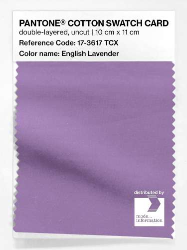 PANTONE® COTTON SWATCH CARD 17-3617 TCX English Lavender