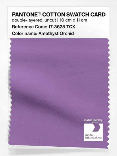 PANTONE® COTTON SWATCH CARD 17-3628 TCX Amethyst Orchid