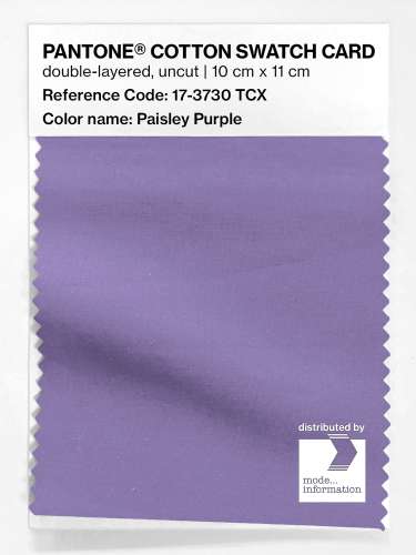 Product image of the product “PANTONE® COTTON SWATCH CARD 17-3730 TCX Paisley Purple ”