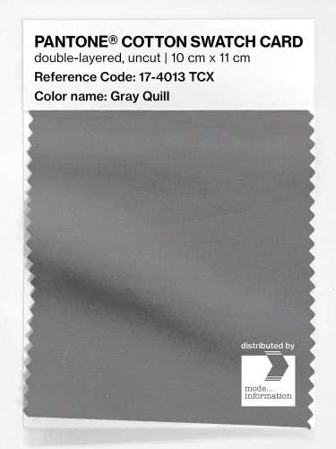 PANTONE® COTTON SWATCH CARD 17-4013 TCX Gray Quill